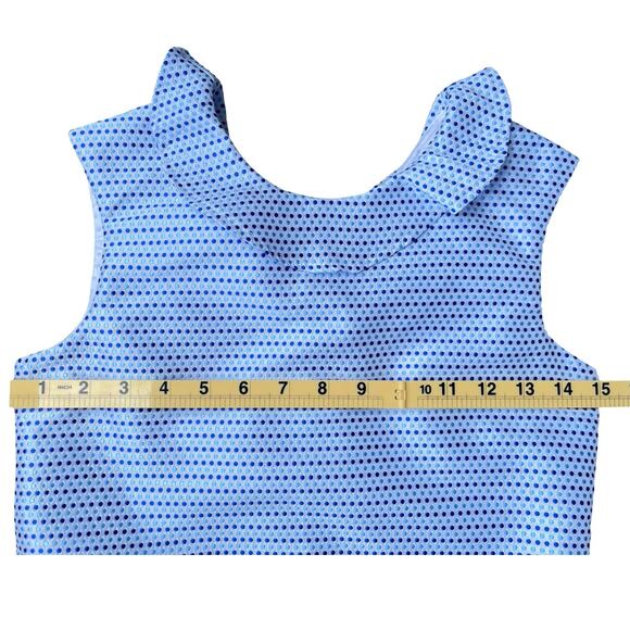 Maggie Breen Too Blue Polka Dot Sleeveless Shift Dress - Girls Size 12 - Picture 6 of 10